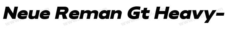 Neue Reman Gt Heavy字体转换